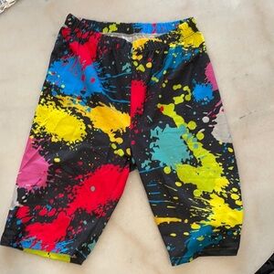 Splatter Paint Retro Bike Shorts